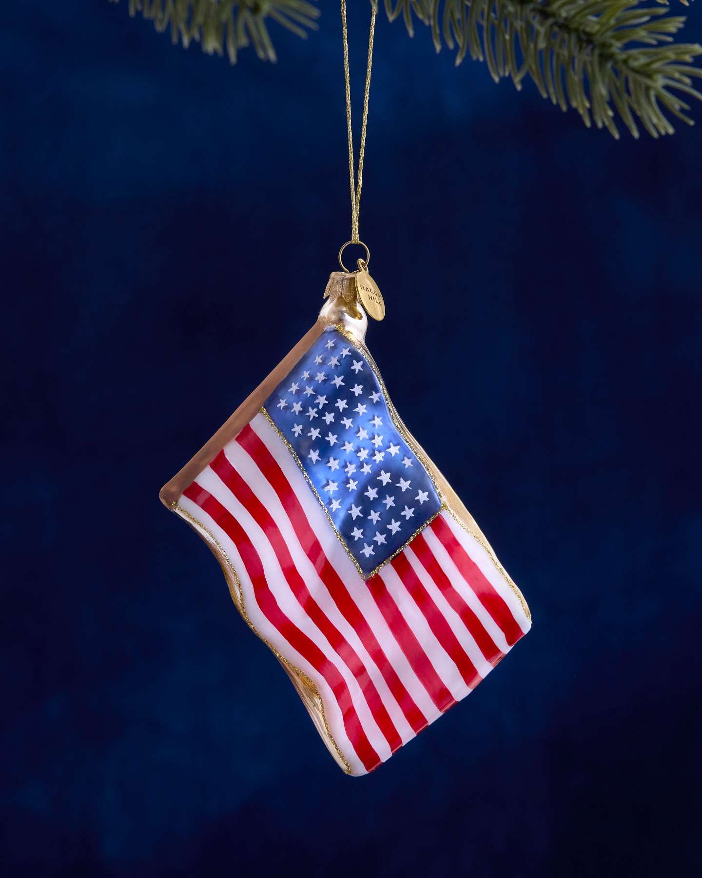 Balsam Hill Studio USA Flag Ornament