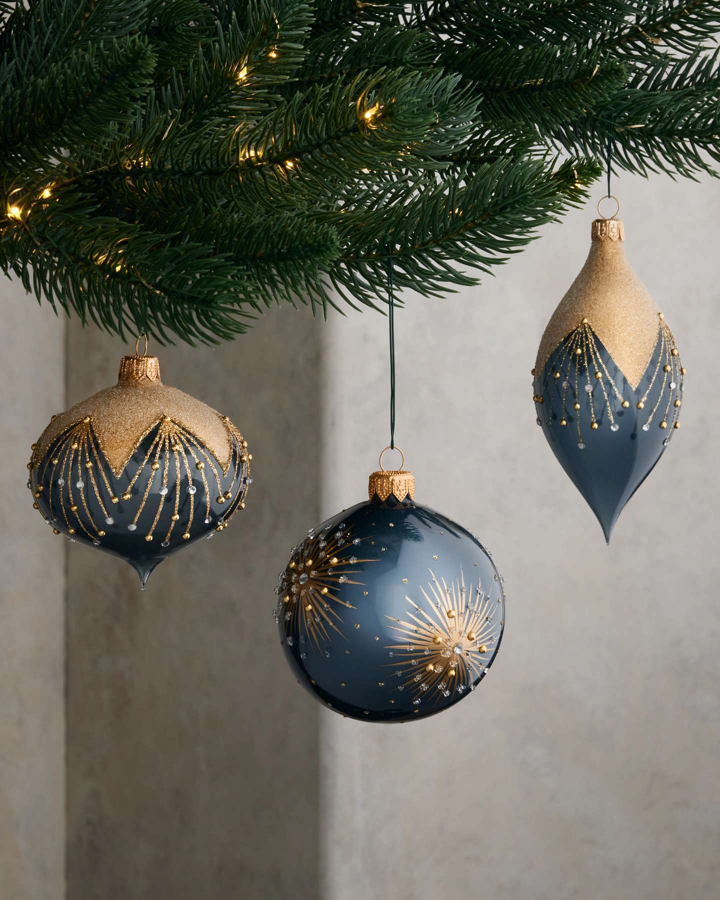 Celestial Magic European Mixed Glass Ornaments, Set of 6