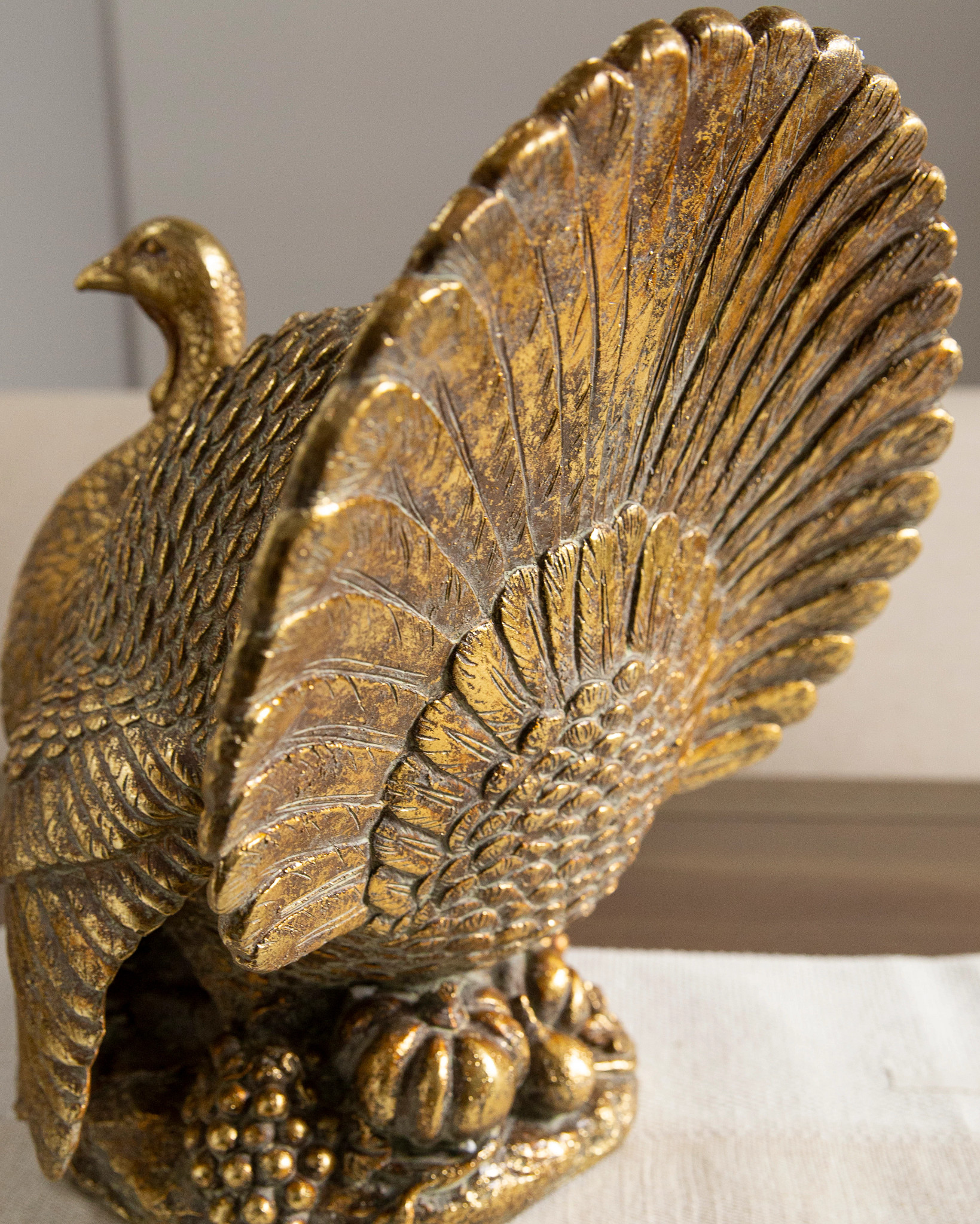 Bronzed Tabletop Turkey Thanksgiving Decor Balsam Hill