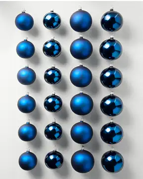 Blue BH Essentials Classic Ornament Set Blue BH Essentials Classic Ornament Set