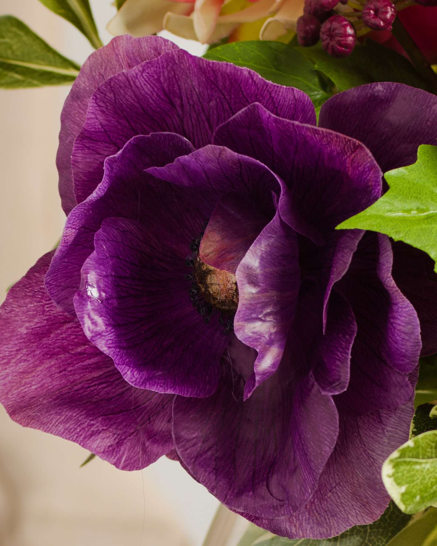 Balsam Hill Dahlia Artificial Flower Arrangement Close-Up with Soft Petal Detail