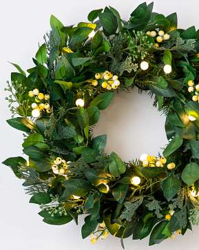 Outdoor White Berry Cypress Wreath Outdoor White Berry Cypress Wreath