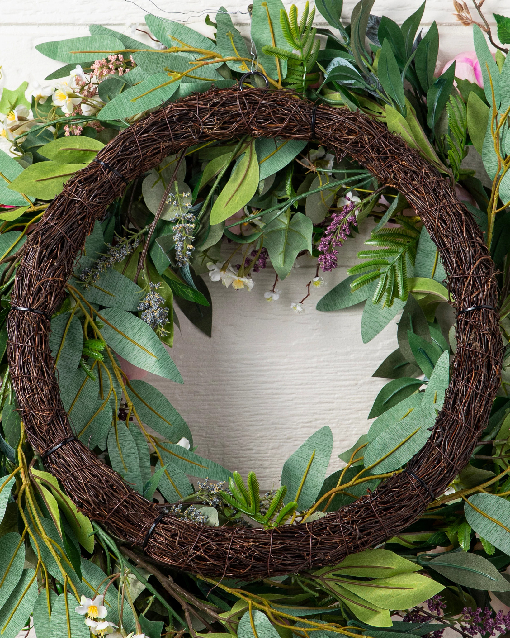 フラワークロス&スター&スカル三連ラップブレス Outdoor Provence Rose Artificial Spring Wreath | Balsam Hill
