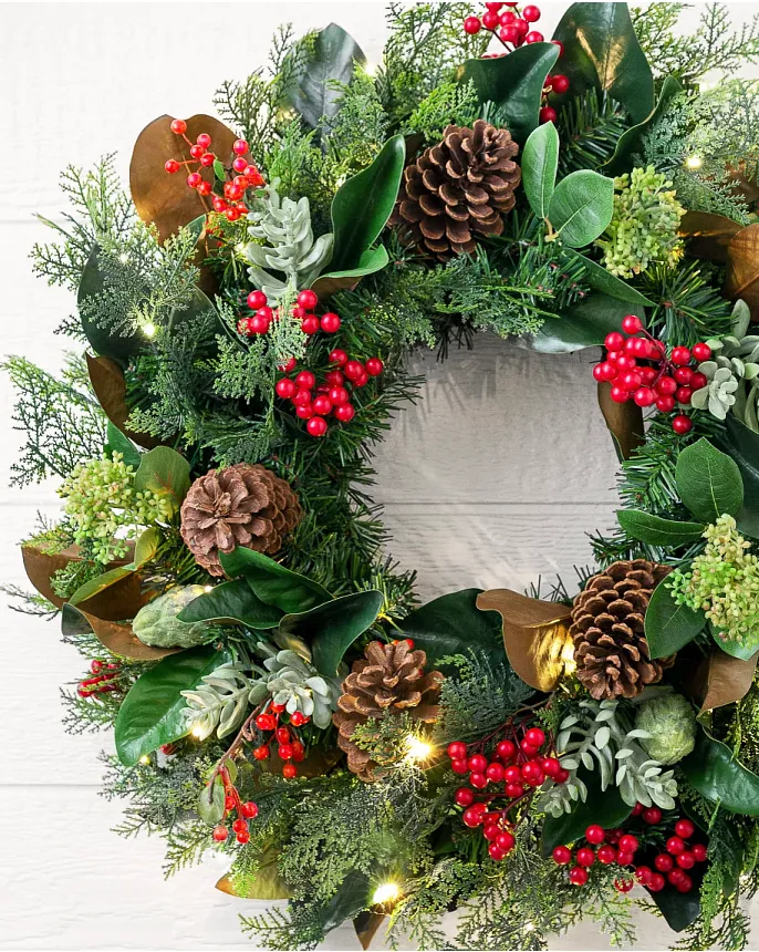 Artificial christmas wreath deals