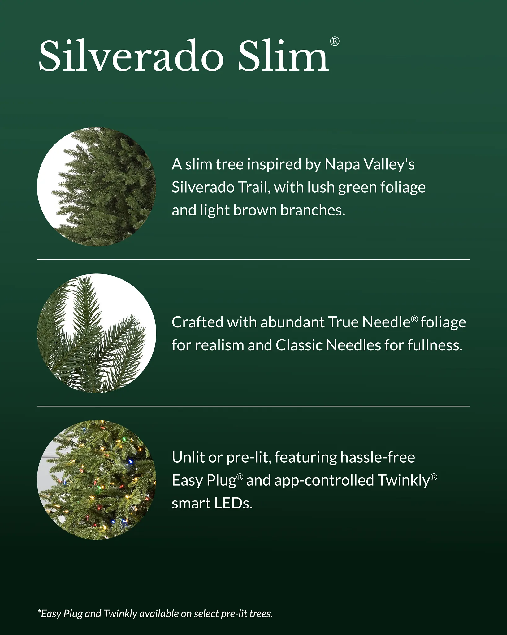 Silverado Slim® Artificial Christmas Tree | Balsam Hill