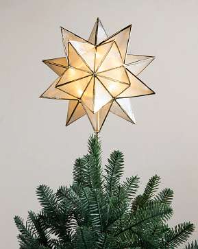 Lit Capiz Star Tree Topper Lit Capiz Star Tree Topper