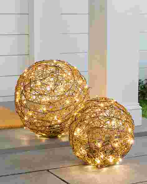 Outdoor LED Wire Orbs by Balsam Hill SSC