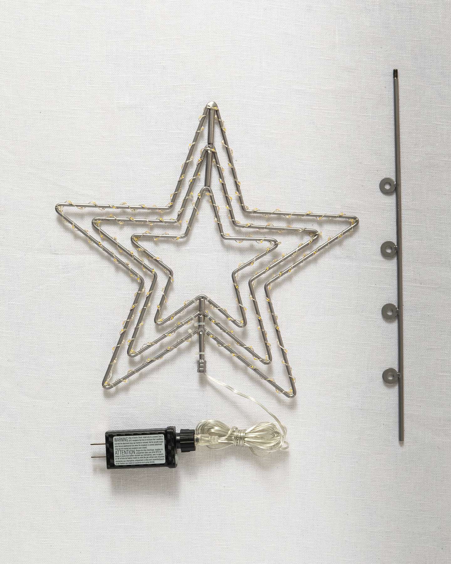 Balsam Hill Lit Swivel Star Artificial Christmas Tree Topper Close-Up