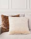 20in Ivory Lodge Faux Fur Pillow Cover by Balsam Hill Closeup 10