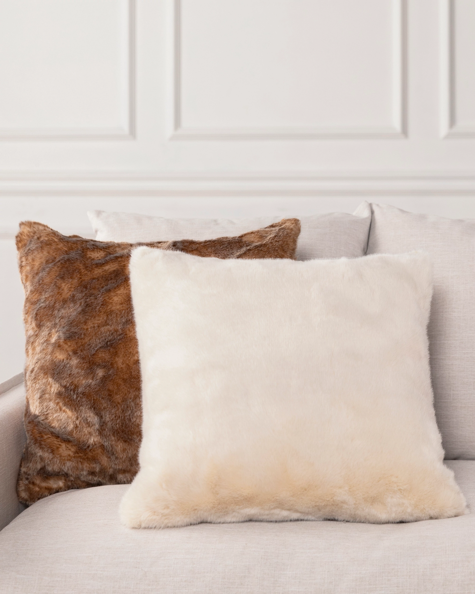 Lodge Faux Fur Pillow Covers Balsam Hill