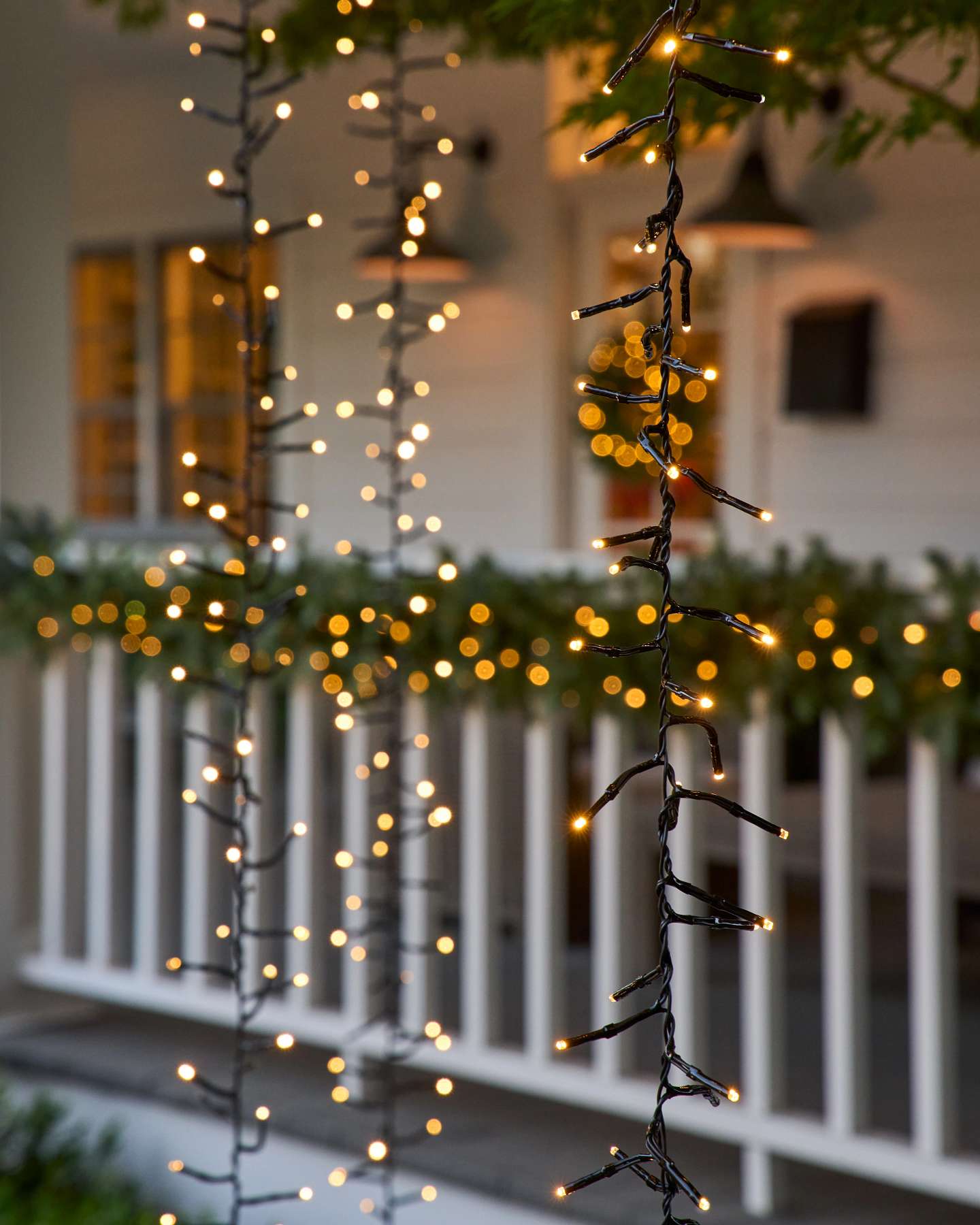 5' Warm White Outdoor Cascading Tree Light String