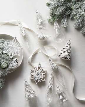 Nordic Frost Crystalized Ornament Set Nordic Frost Crystalized Ornament Set