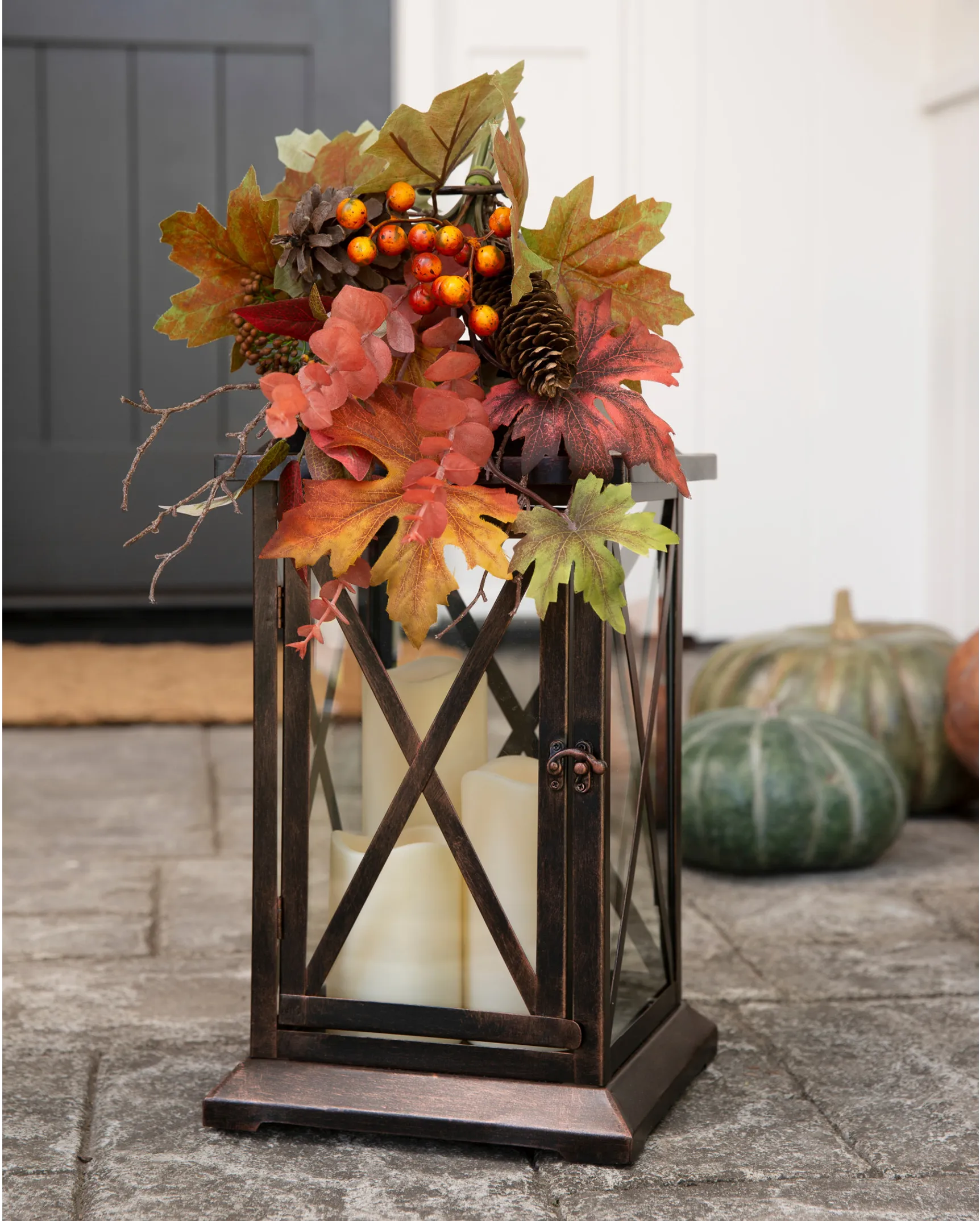 Fall Lantern with LED Candles