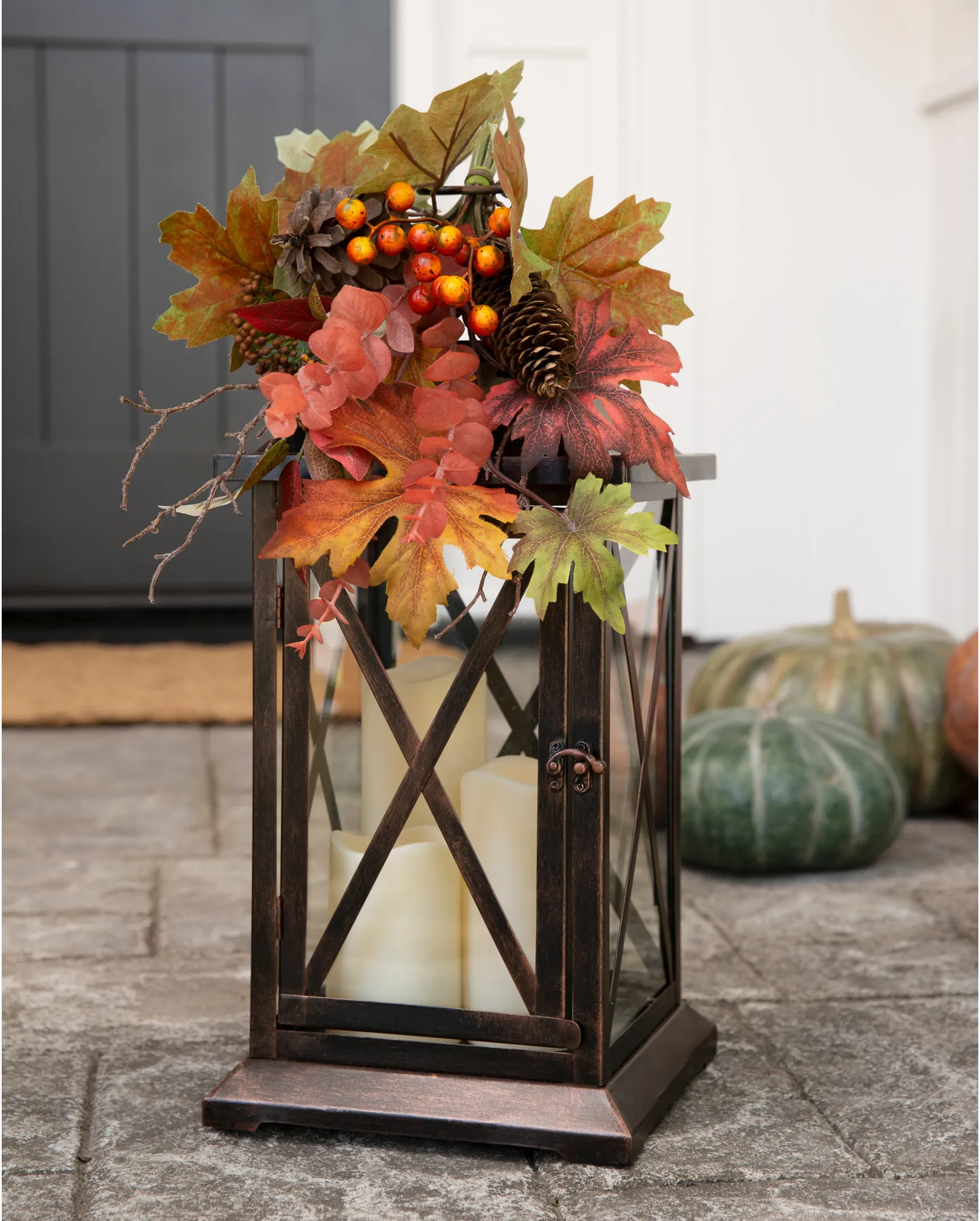 Fall Lantern with LED Candles