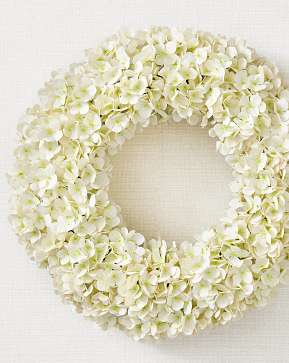Outdoor Ivory Hydrangea Harmony Wreath Outdoor Ivory Hydrangea Harmony Wreath