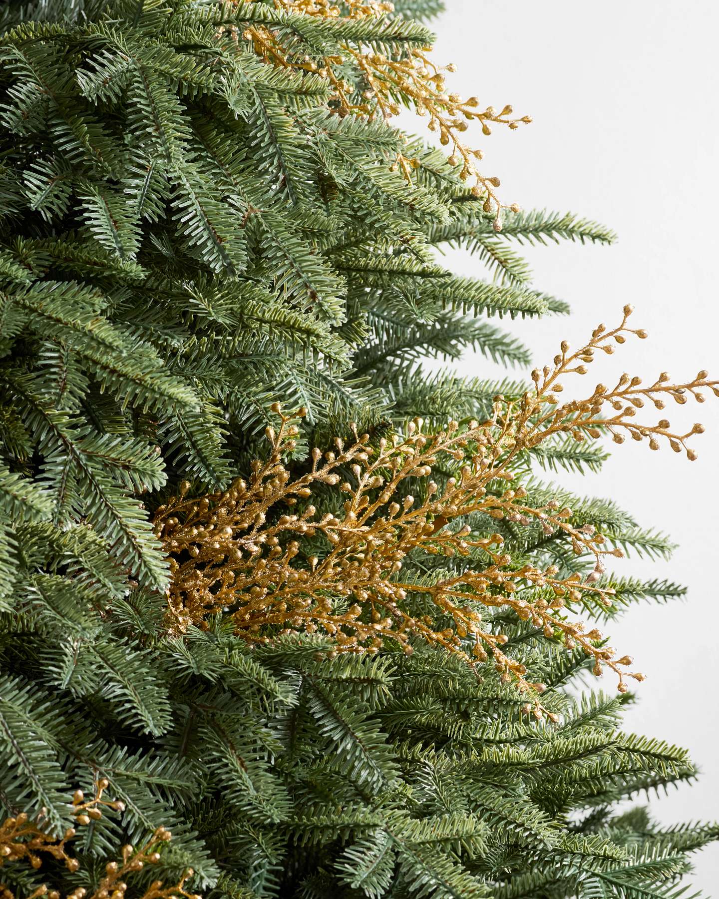 Gold Metallic Pepperberry Christmas Stems, Set of 12