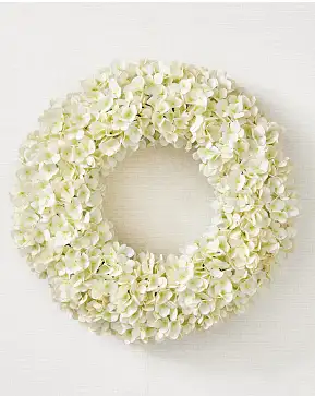 Outdoor Ivory Hydrangea Harmony Wreath Outdoor Ivory Hydrangea Harmony Wreath