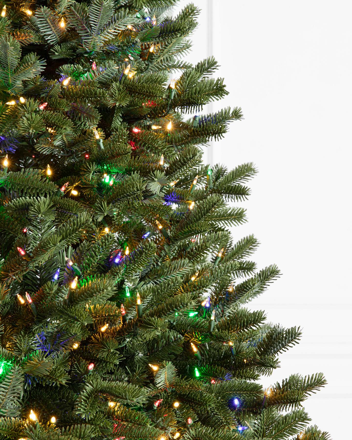 Balsam Hill Fraser Fir Artificial Christmas Tree LED Colour Plus Clear Lights Close-Up