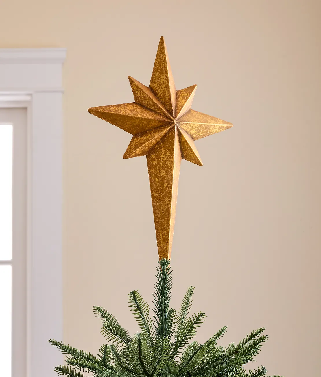 Antique Gold Bethlehem Star Christmas Tree Topper