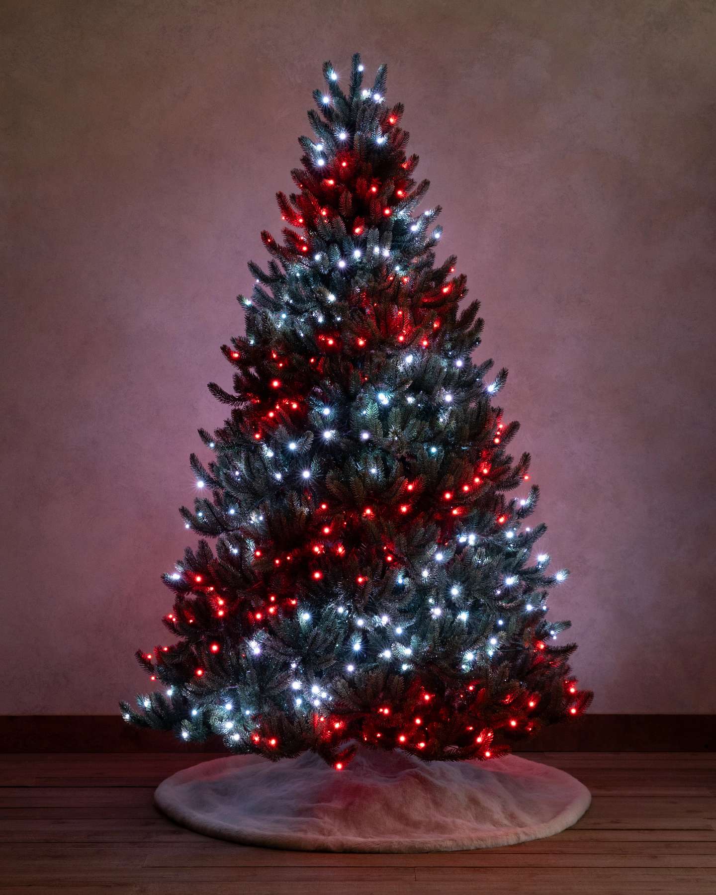 Balsam Hill Vermont White Spruce Artificial Christmas Tree in Cozy Home Setting