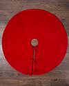 60in Red Plush Braid Tree Skirt by Balsam Hill Closeup 10
