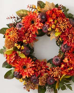 Pumpkin Floral Wreath Pumpkin Floral Wreath