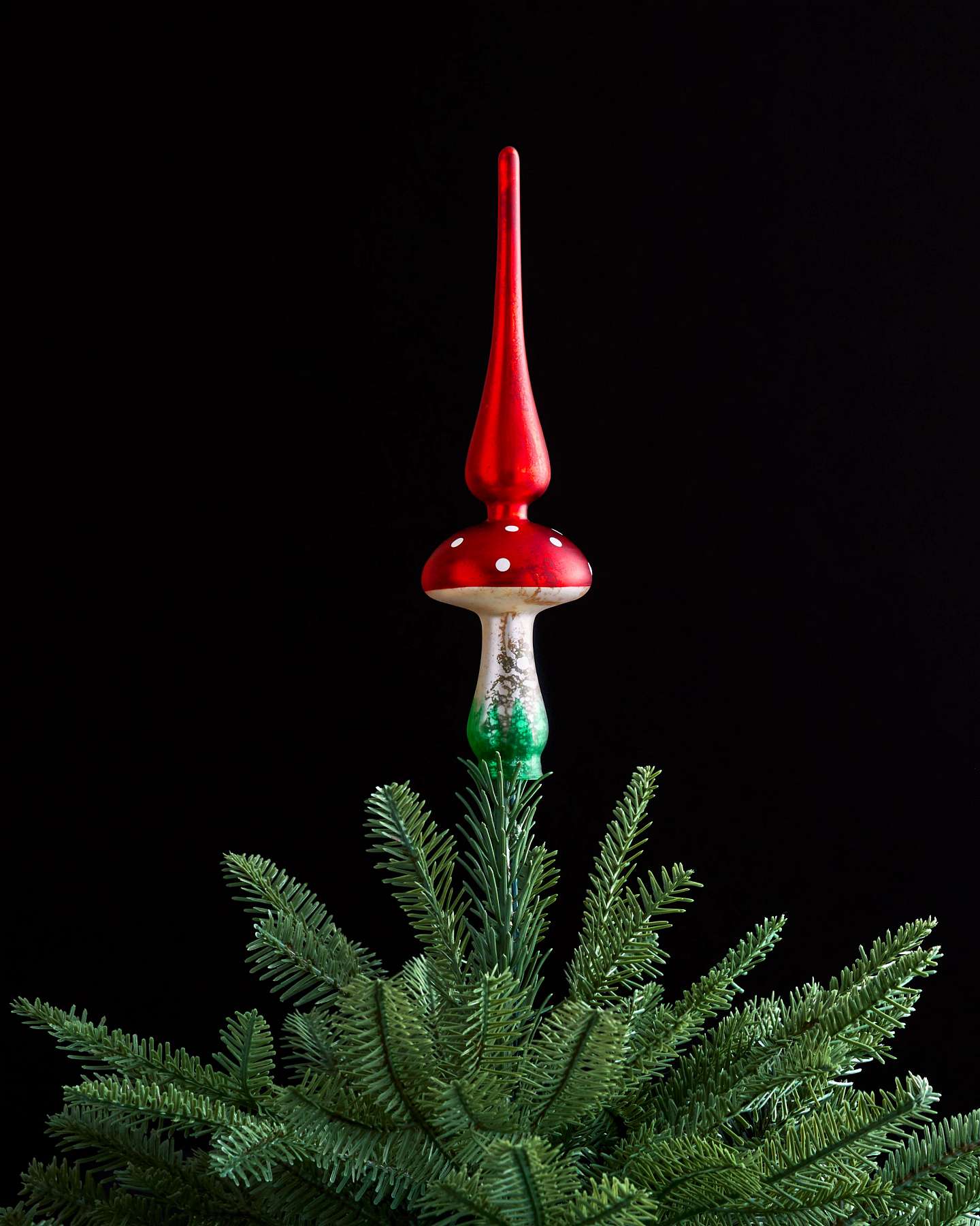 Mini Red Woodland Mushroom Tree Topper