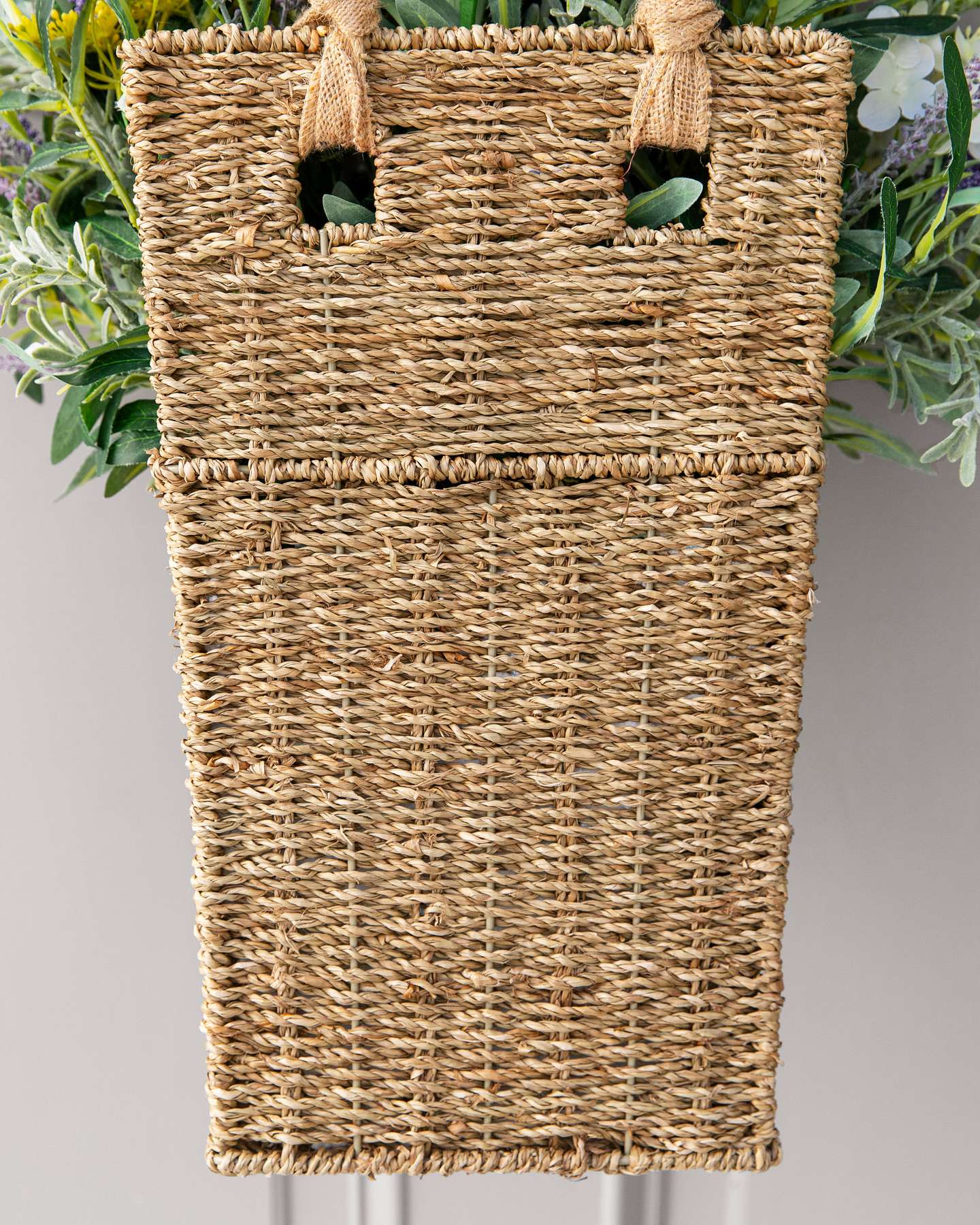 Balsam Hill French Market Artificial Christmas Hanging Basket Closeup