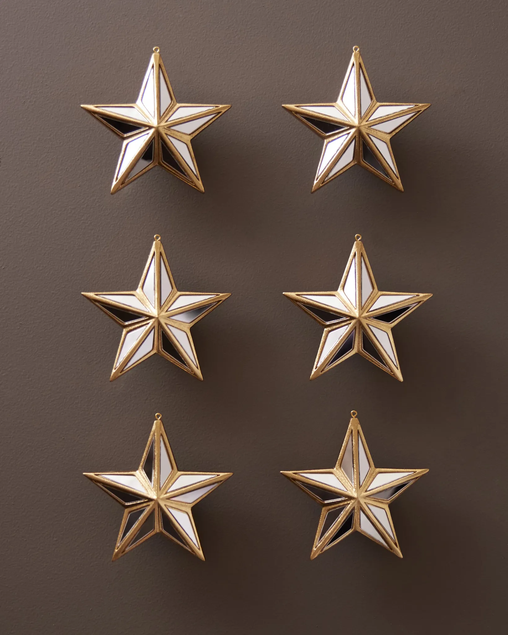 Mirrored Star Ornament Set