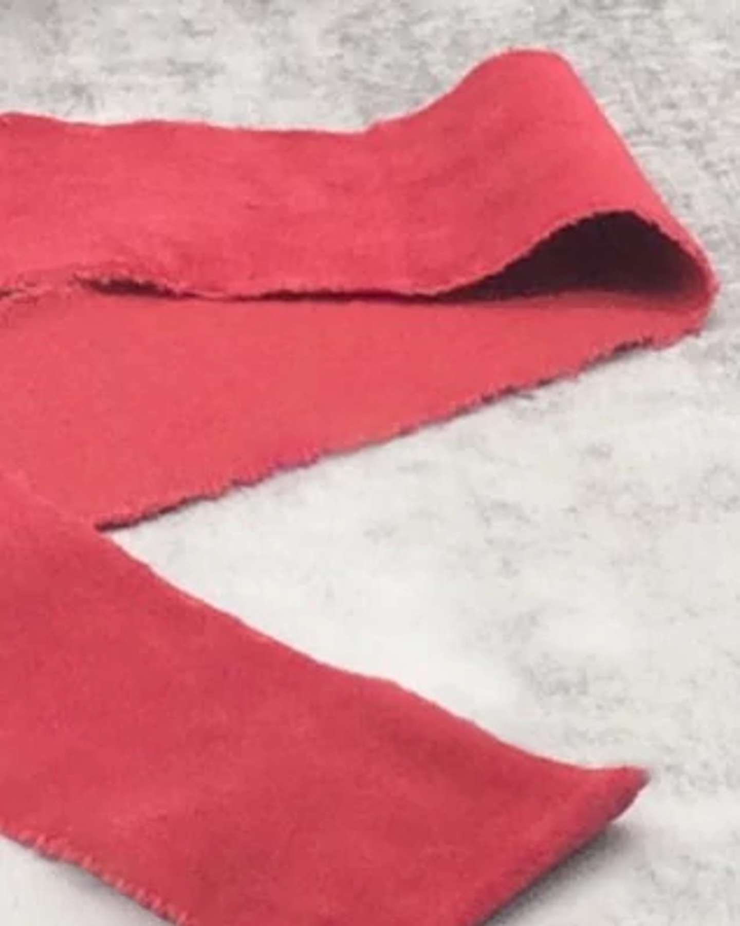 2.5" x 10yds Cranberry Torn Velvet Christmas Ribbon