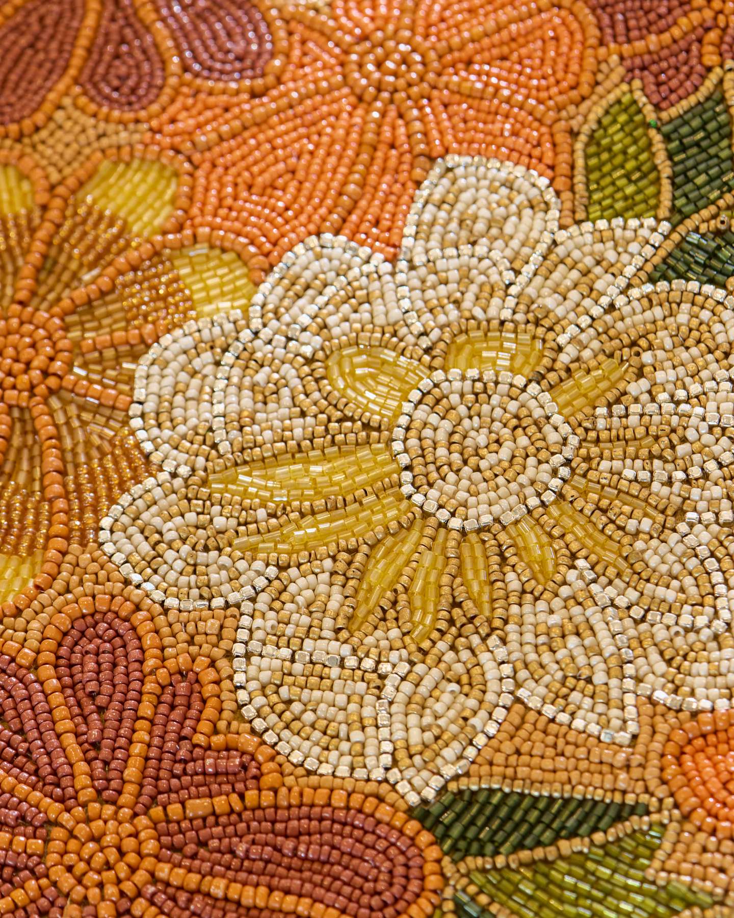 Balsam Hill Beaded Artificial Christmas Table Runner with Autumn Motif