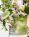 Outdoor Enchanted Garden Foliage in Watering Can by Balsam Hill Closeup