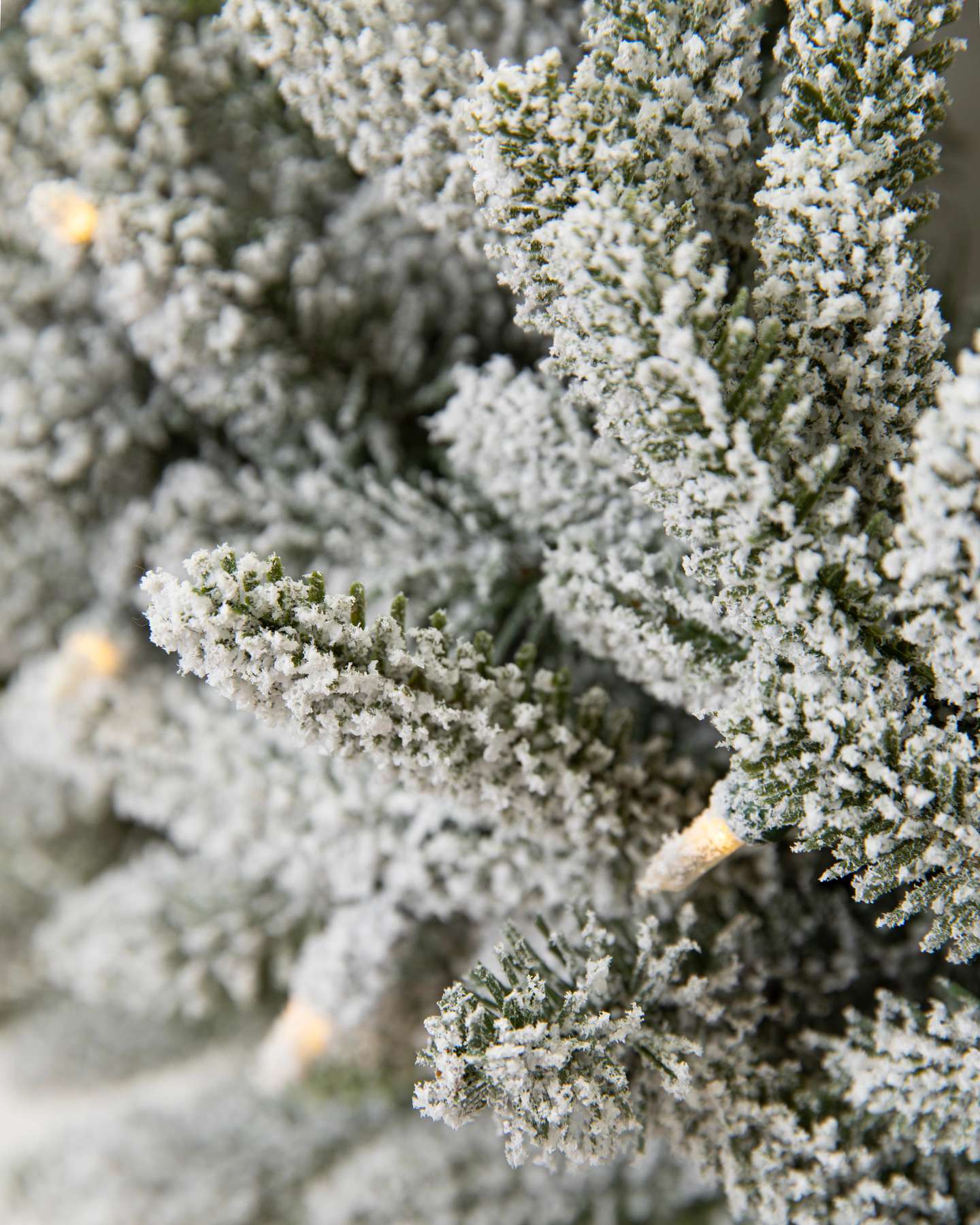 Sapin artificiel Fraser givré Balsam Hill - Vue détaillée des aiguilles de Noël