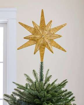 Gold Beaded Starburst Tree Topper Gold Beaded Starburst Tree Topper