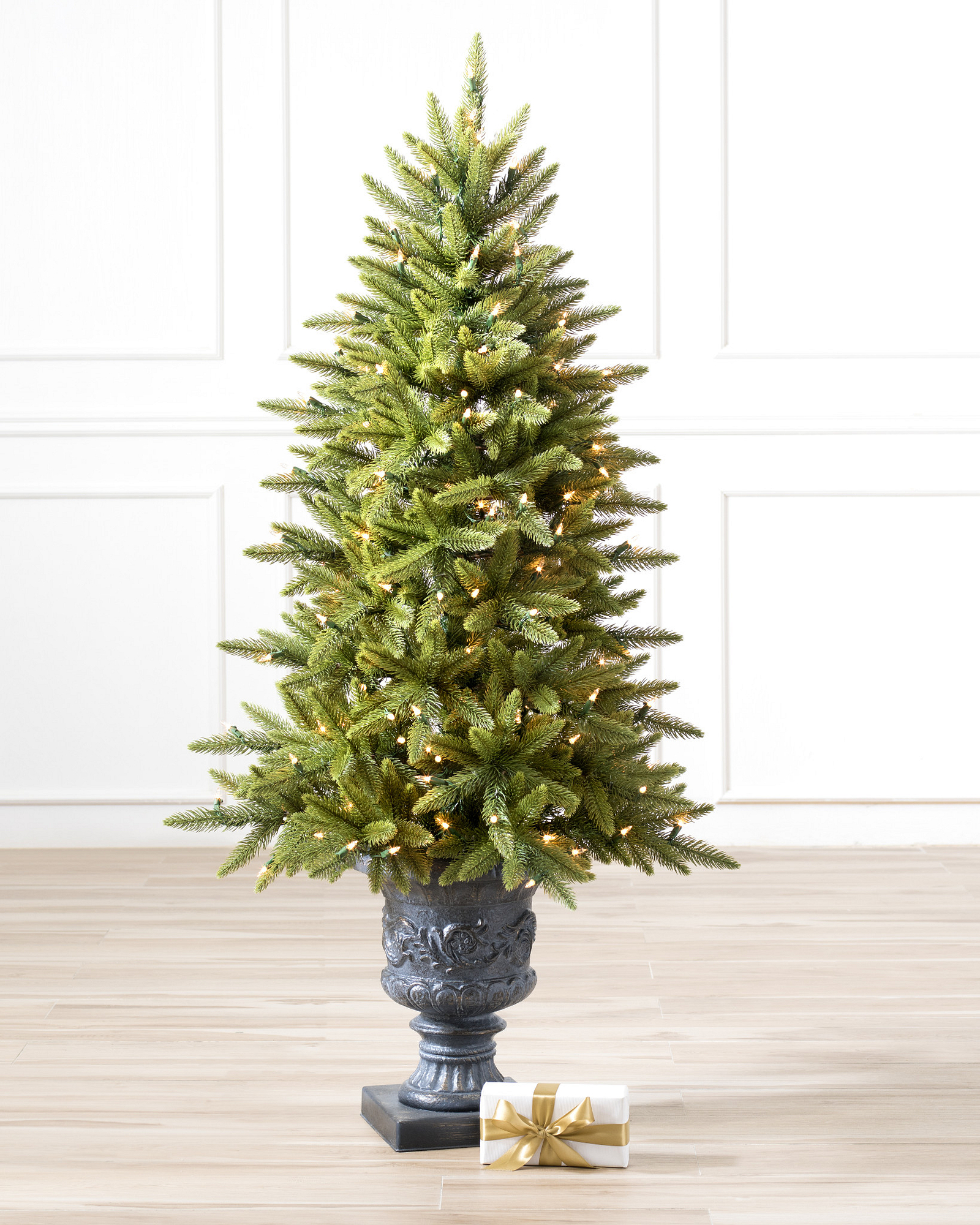 Potted artificial christmas online tree