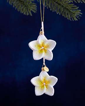 Balsam Hill Studio Yellow Plumeria Ornament Featuring Crystals by Swarovski® Balsam Hill Studio Yellow Plumeria Ornament Featuring Crystals by Swarovski®