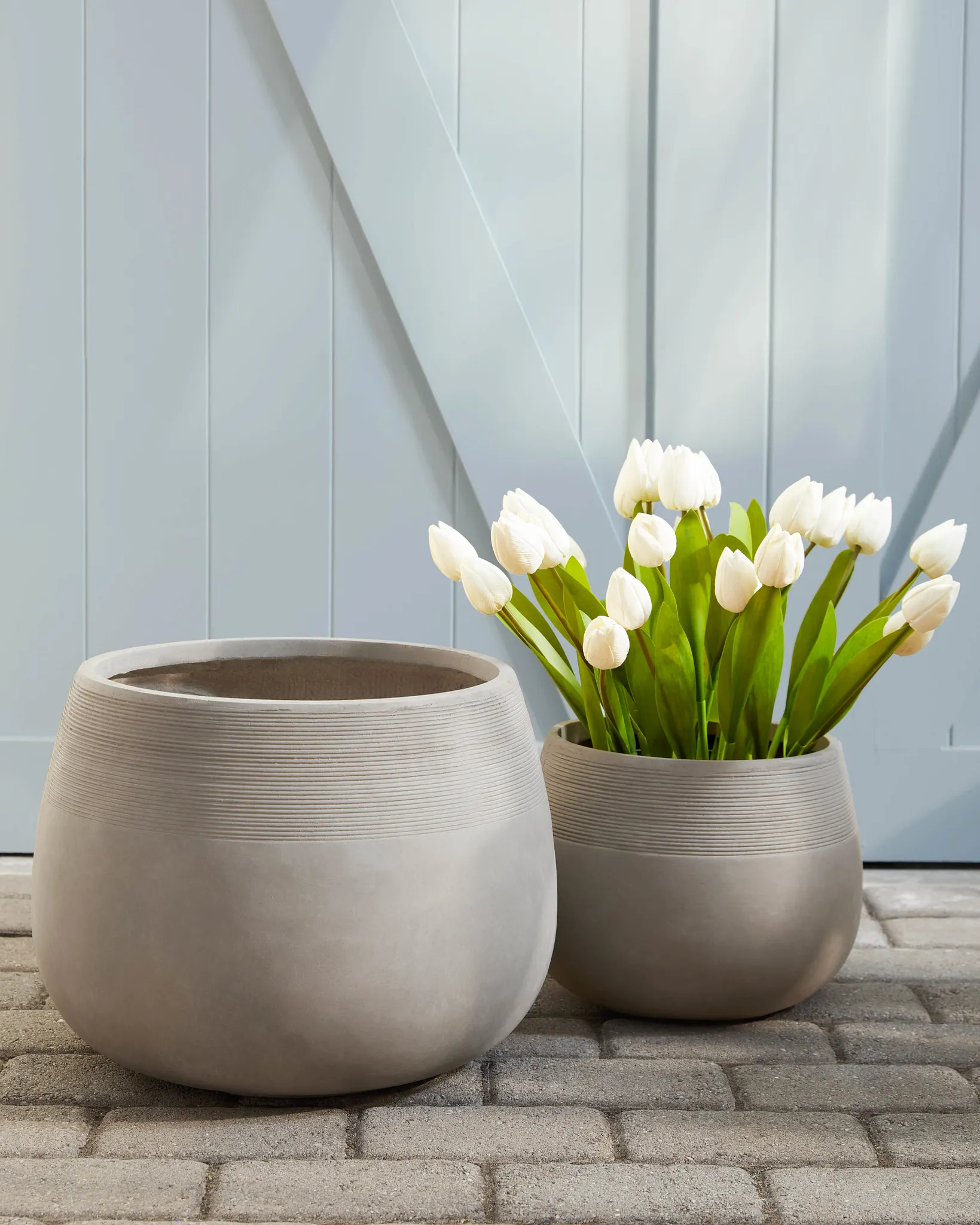 Outdoor Beige Corinthian Planter | Balsam Hill