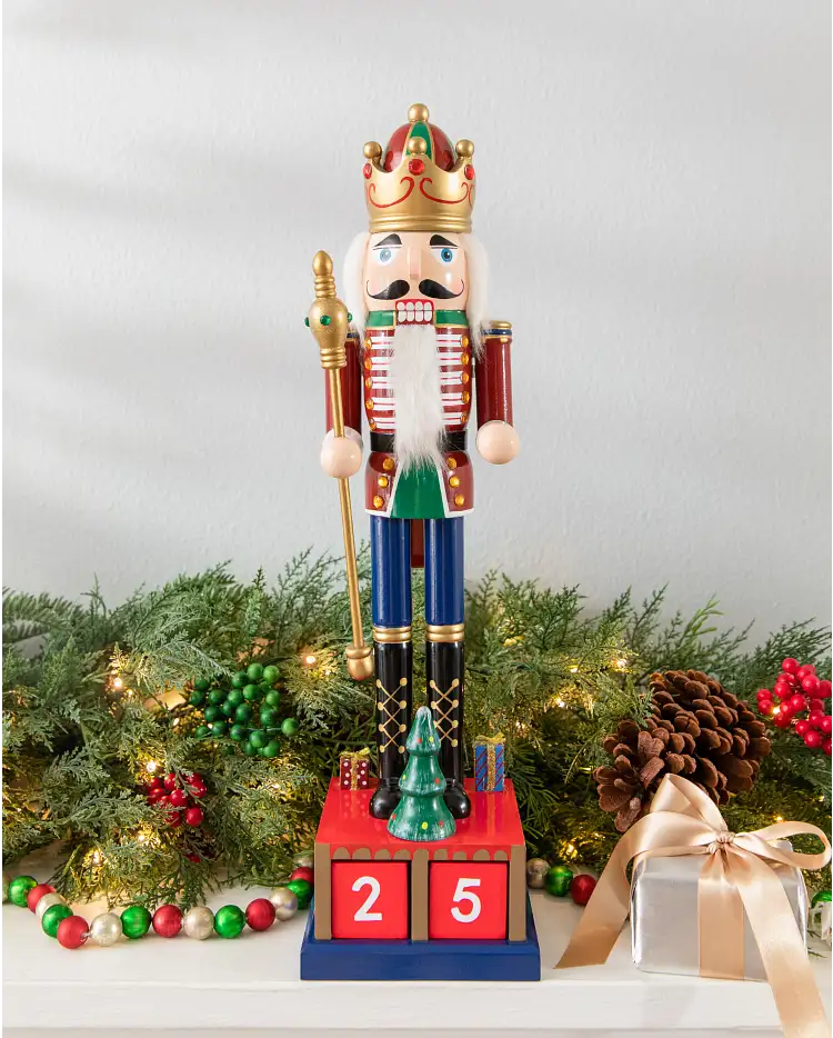 Regal Christmas Nutcracker Advent Counter | Balsam Hill