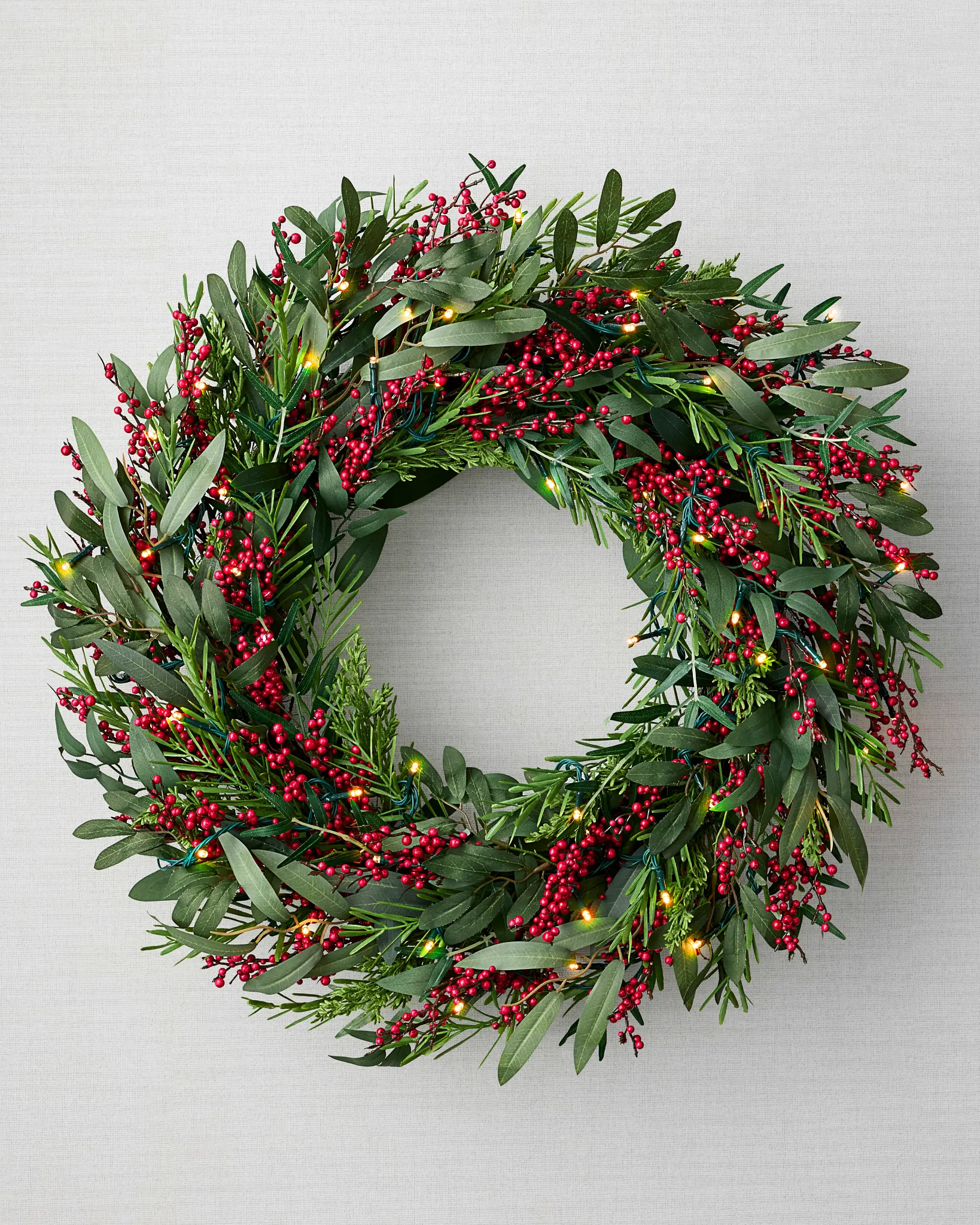 Evergreen Pepper Berry Wreath