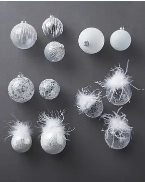 Winter White Globe Ornament Set Winter White Globe Ornament Set