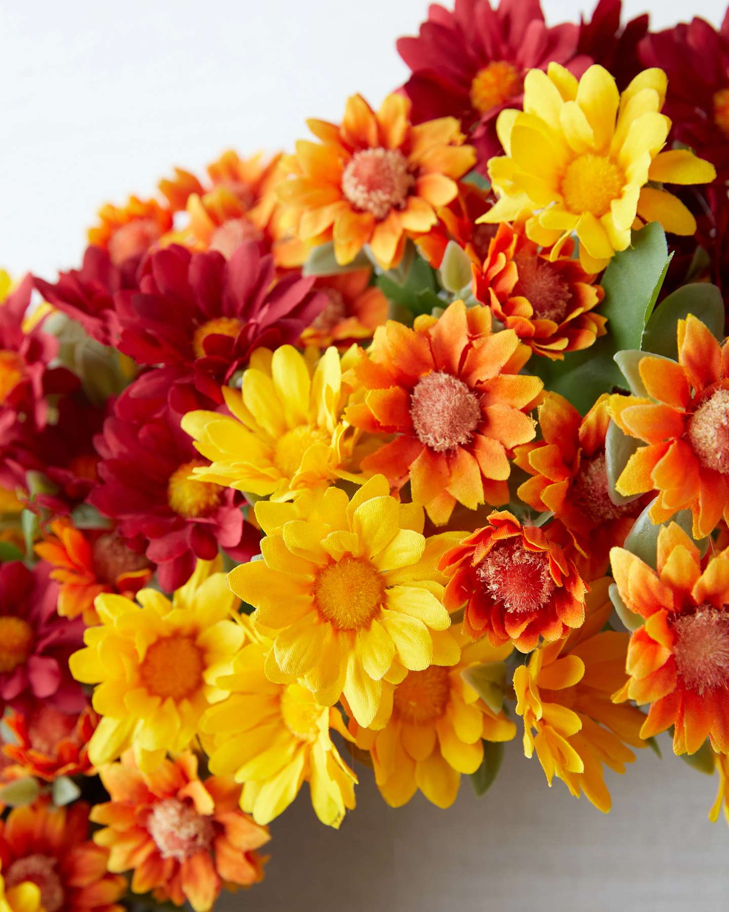 Balsam Hill Outdoor Sunset Mums Artificial Fall Foliage Branch Detail
