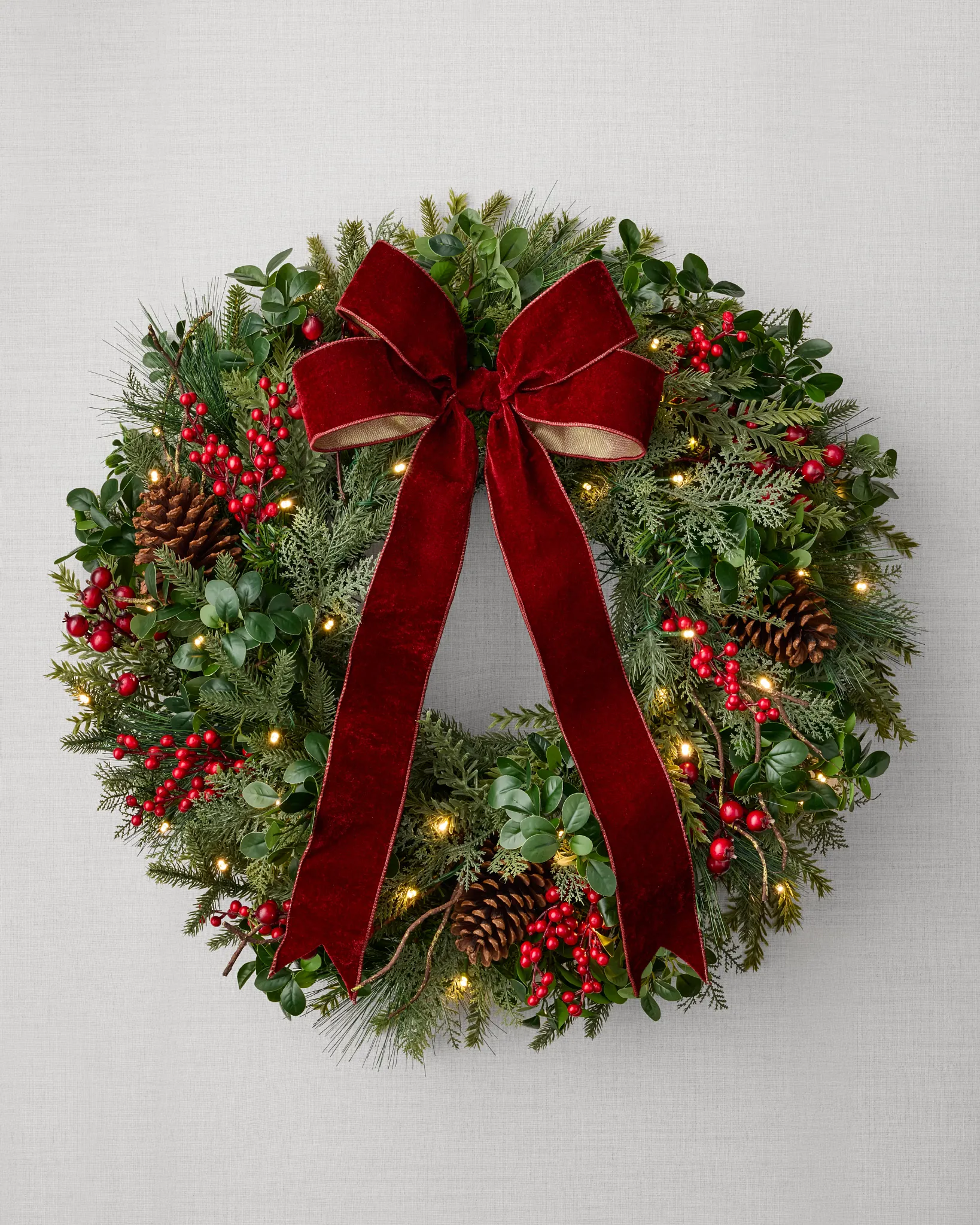 Boxwood and Berries Wreath