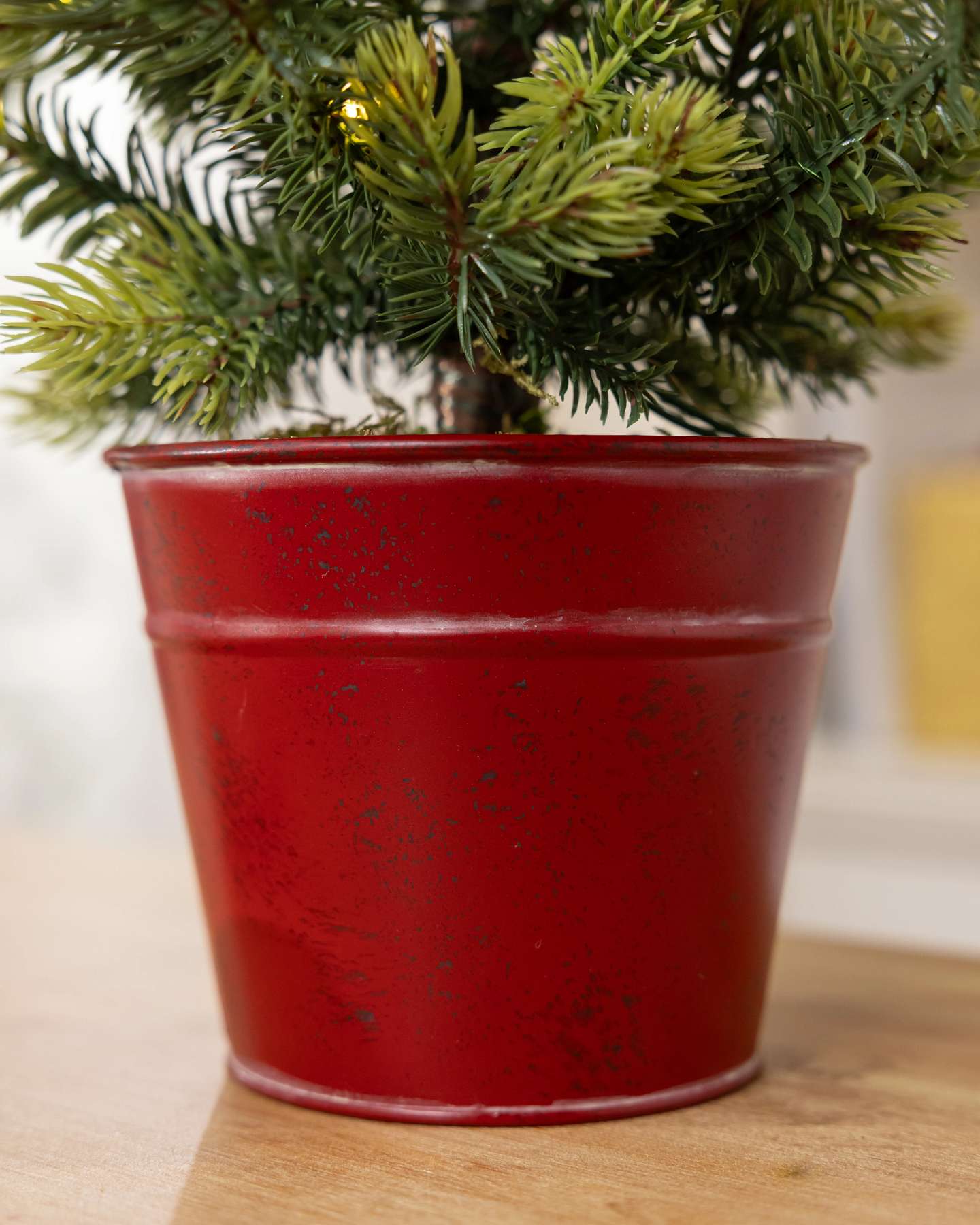 Balsam Hill Lit Countryside Tabletop Artificial Christmas Tree Set of 3 Close-Up