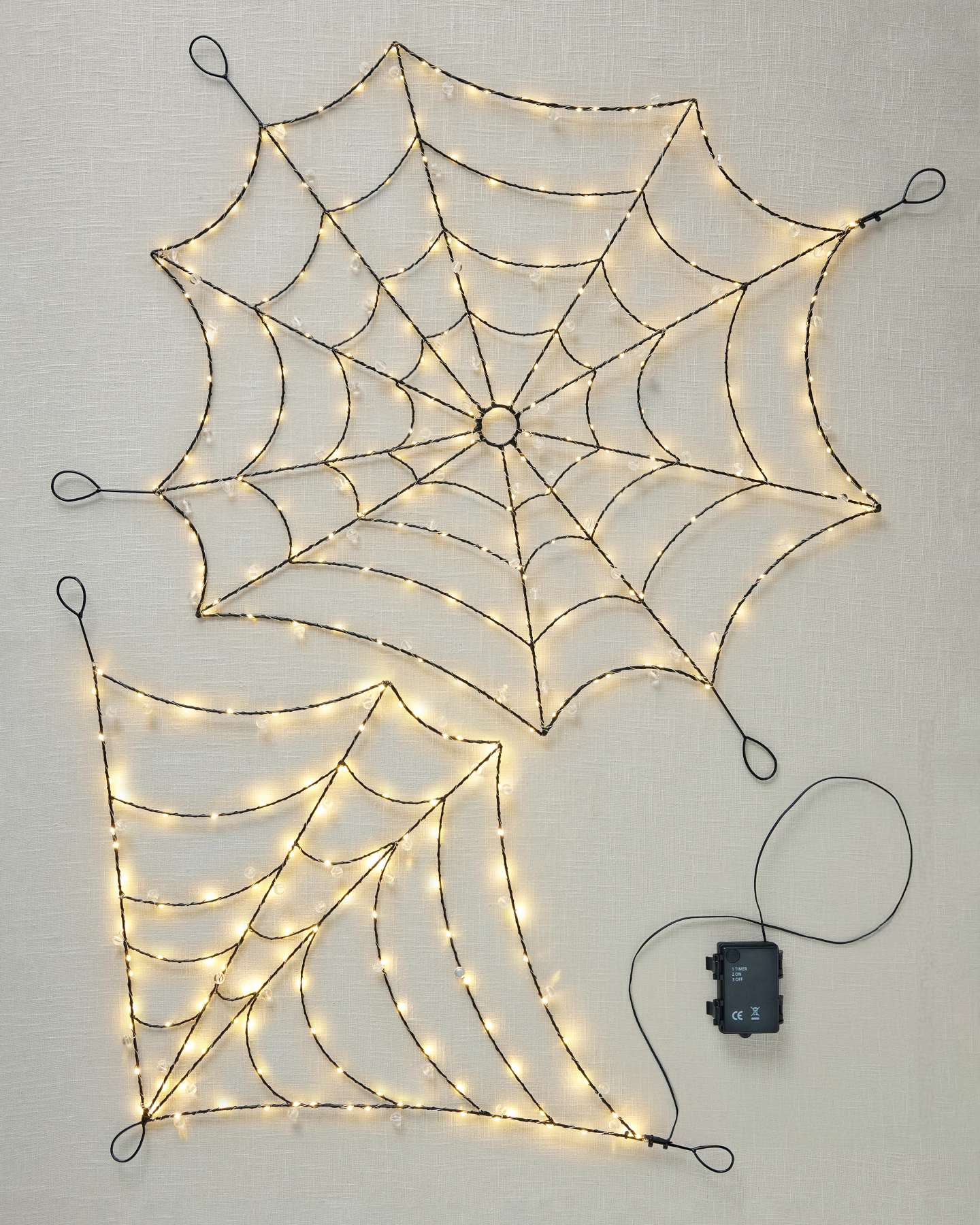 Balsam Hill Outdoor Haunted Halloween Spiderweb LED Lights Set