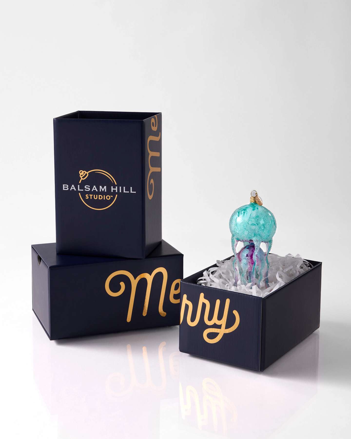 Balsam Hill Studio Turquoise Jellyfish Ornament