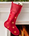 Red Lit Starlight Stocking by Balsam Hill