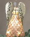 Capiz Angel Lighted Christmas Tree Topper by Balsam Hill Closeup 10