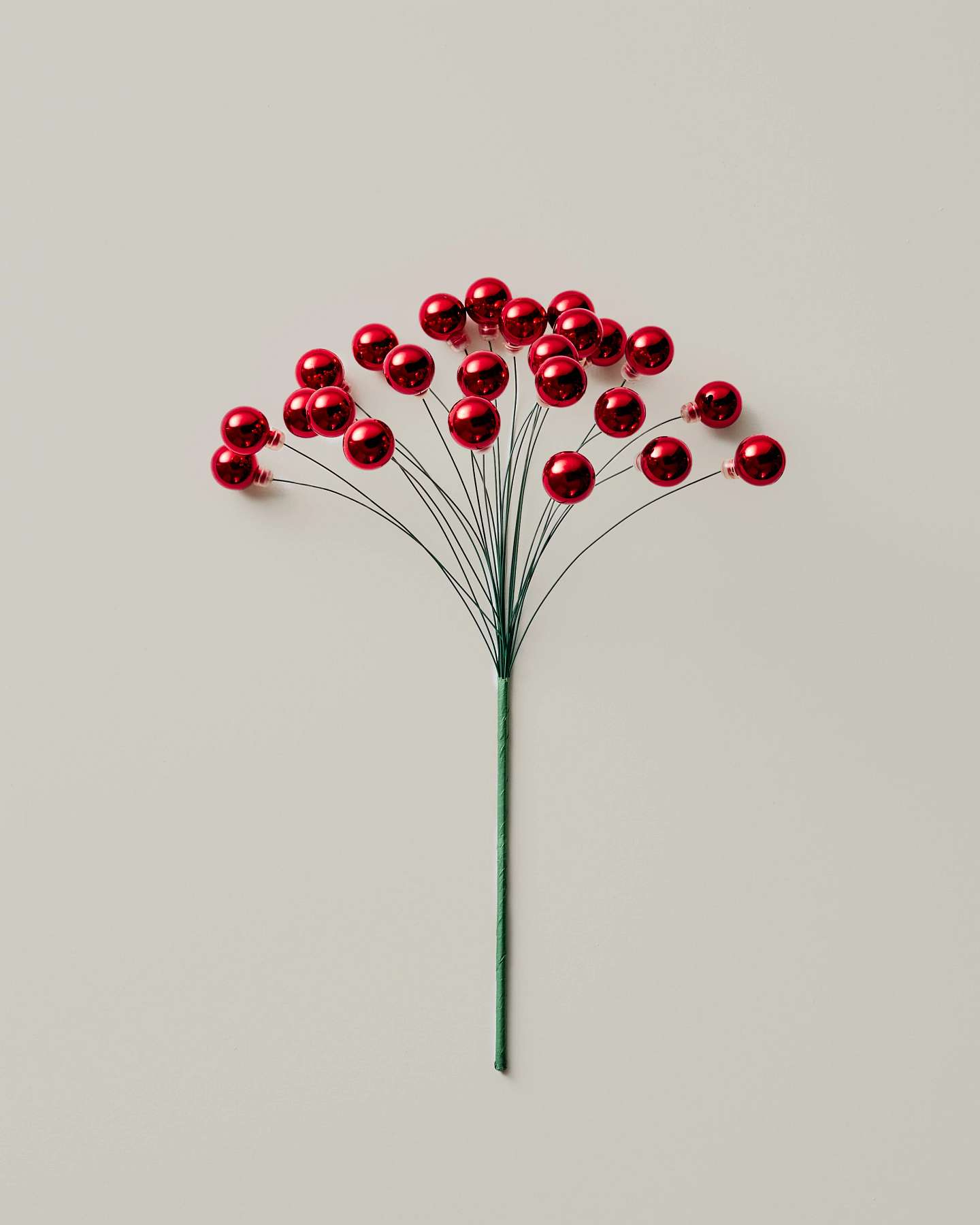 Balsam Hill Red Brilliant Bursts Artificial Christmas Tree Picks Close-Up