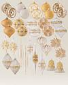 Gold and Silver Glass Finial Ornament Set, 20 Pieces by Balsam Hill SSC 10