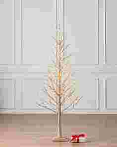 5ft Champagne Glitter LED Tree by Balsam Hill